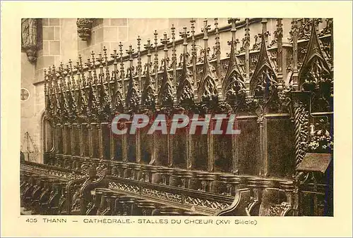 Cartes postales Thann La Cathedrale Stalles du Choeur (XVI Siecle)