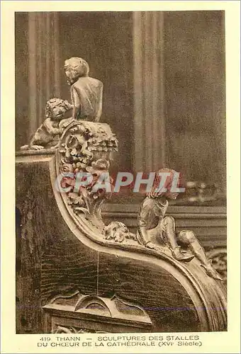 Cartes postales Thann Sculptures des Stalles du Choeur de la Cathedrale (XVI siecle)