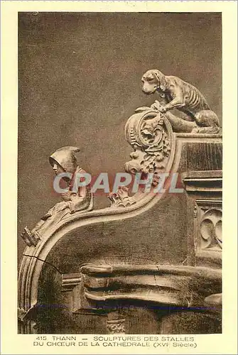 Cartes postales Thann Sculptures des Stalles du Choeur de la Cathedrale (XVI siecle)
