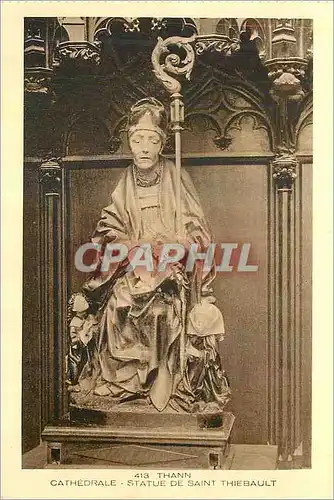 Ansichtskarte AK Thann Cathedrale Statue de Saint Thiebault