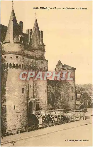 Cartes postales Vitre (I et V)Le Chateau L'entree