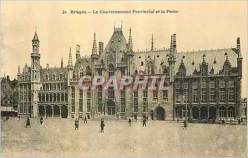 Cartes postales Bruges Le Couvernement Provincial et la Poste