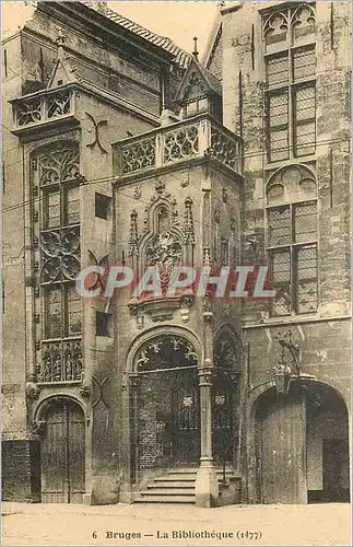 Cartes postales Bruges La Bibliotheque (1477)