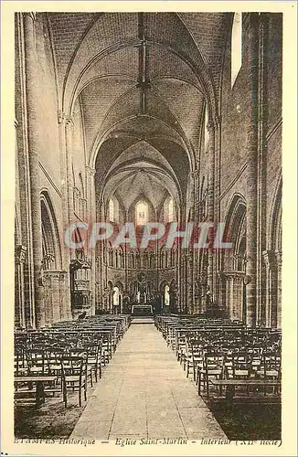 Ansichtskarte AK Etampes Historique Eglise Saint Martin Interieur (XII siecle)