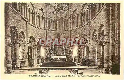 Ansichtskarte AK Etampes Historique Eglise Saint Martin Le Choeur (XII siecle)