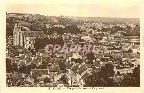Cartes postales Etampes Vue Generale prise du Rougemont