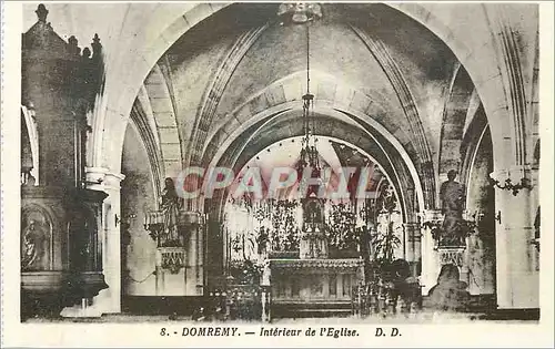 Cartes postales Domremy Interieur de l'Eglise