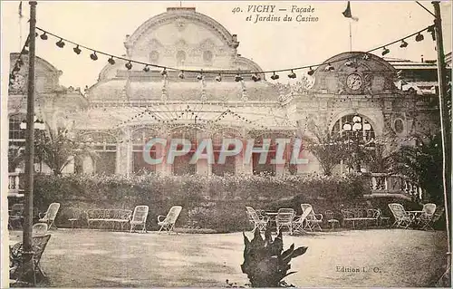 Cartes postales Vichy Facade et Jardins du Casino