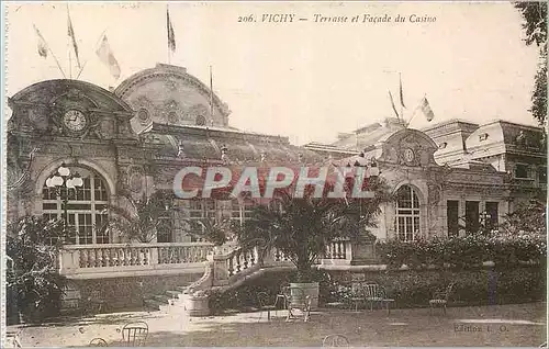 Cartes postales Vichy Terrasse et Facade du Casino