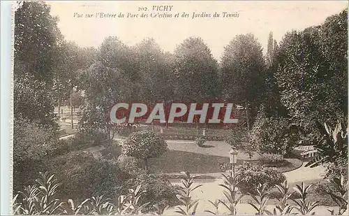 Cartes postales Vichy Vue sur l Entree du Parc des Celestins et des Jardins du Tennis