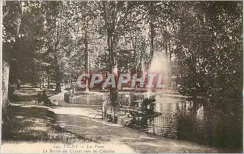 Cartes postales Vichy Les Parcs Le Bassin des Cygnes vers les Celestins