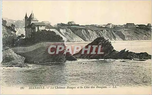 Cartes postales Biarritz Le Chateau Basque et la Cote des Basques