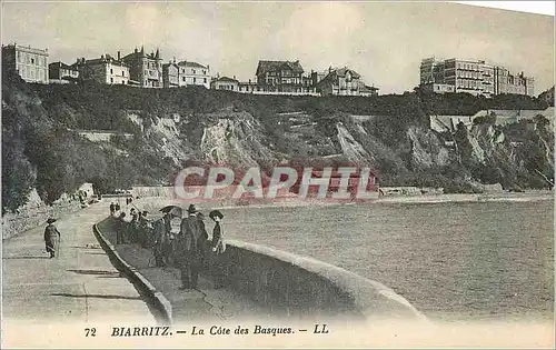 Cartes postales Biarritz La Cote des Basques