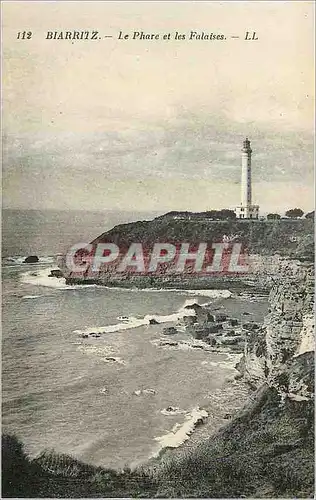 Ansichtskarte AK Biarritz Le Phare et les Falaises