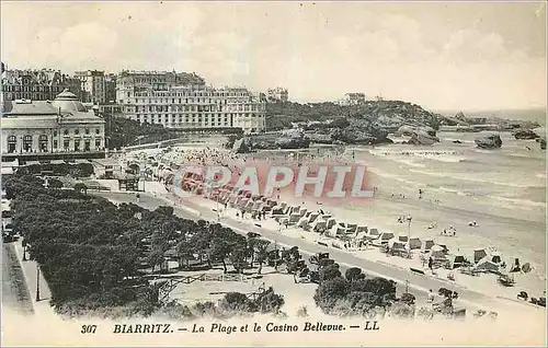 Cartes postales Biarritz La Plage et le Casino Bellevue