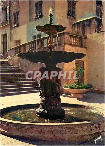 Moderne Karte Le Corse oasis de Beaute Corte Une vieille Fontaine et l un des Escaliers