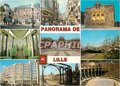 Cartes postales moderne Lille Nord France Station Rihour Rue Pietonne L Opera Le Metro