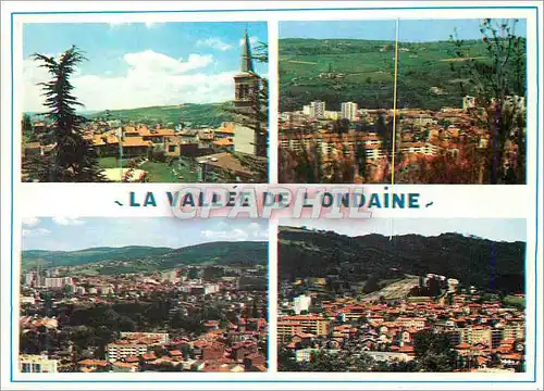 Moderne Karte La Vallee de l Ondaine Loire avec vues generales de la Ricamarie