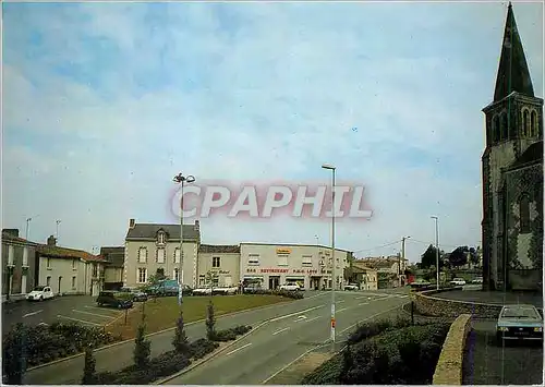 Moderne Karte Le Puy Saint Bonnet Maine et Loire Place de l eglise et la Rue Nationale