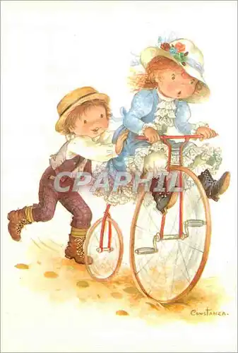 Cartes postales moderne Enfants Velo Cycle