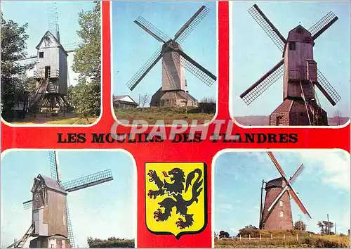 Moderne Karte Les Moulins des Flandres Cassel Boeschepe Godewaersvelde Steenvoorde