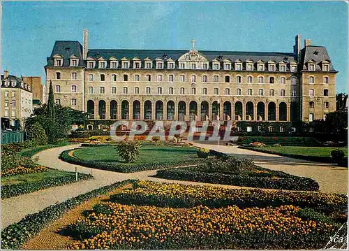 Moderne Karte Rennes Le Palais Saint Georges Ancienne abbaye des Benedictins