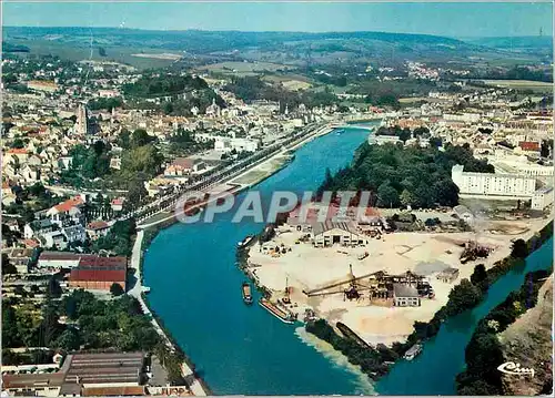 Moderne Karte Chateau Thierry Aisne Vue aerienne