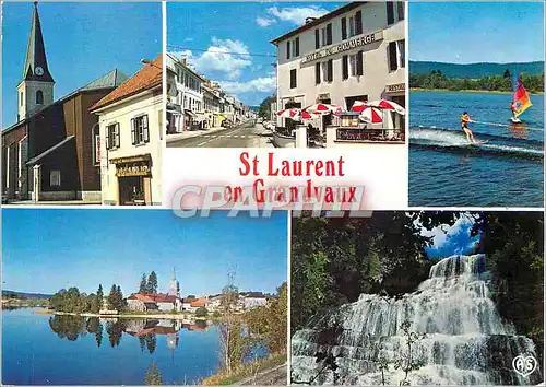 Cartes postales moderne St Laurent en Grandvaux Jura L Eglise Le village de St Laurent Ski nautique