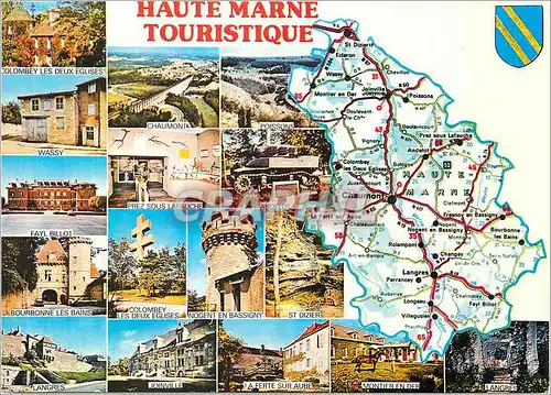 Cartes postales moderne Haute Marne Touristique Colombey les deux eglises Wassy Chaumont Poissons Andelot Priez sous Laf