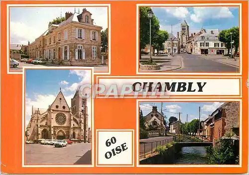 Cartes postales moderne Chambly Oise La Mairie Place Charles de Gaulle L Eglise