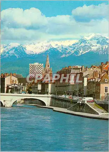 Cartes postales moderne Grenoble L Isere Le Pont Marius Gontard L Eglise St Andre et Belledonne