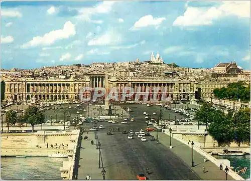 Cartes postales moderne La Place de la Concorde A l horizon le Sacre Coeur et a droite l Opera