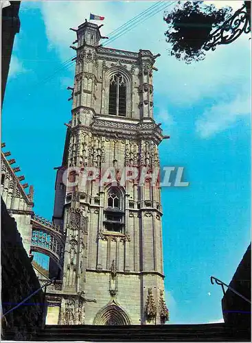 Moderne Karte Clamecy Nievre La Tour de la Collegiale Saint Martin