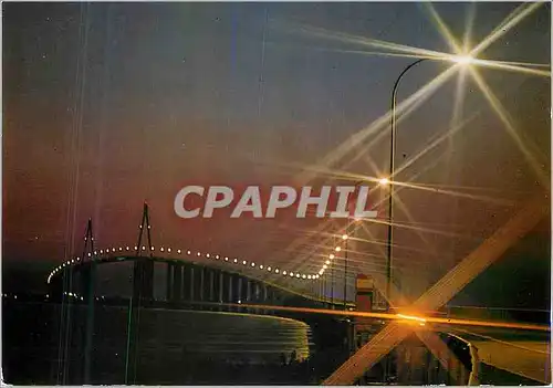 Cartes postales moderne Le Pont Saint Nazaire Saint Brevin la nuit