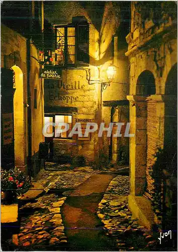 Moderne Karte Saint Paul de Vence Alpes Maritimes Une vieille rue la nuit