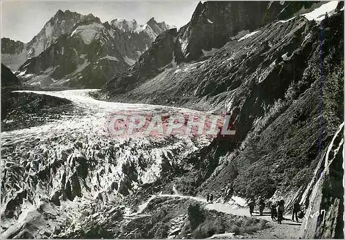 Cartes postales moderne Chamonix Hte Savoie Mer de glace et massif des grandes Jorasses