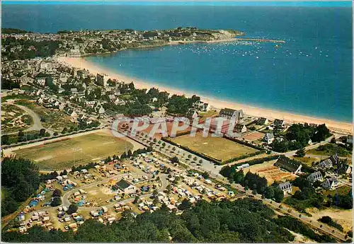 Moderne Karte Saint Cast C du N Vue aerienne du camping et de la pointe de l Isle