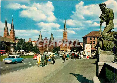 Ansichtskarte AK Hansestadt Lubeck Blick auf St Marien