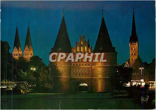 Cartes postales Lubeck St Marien Holstentor