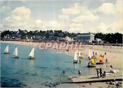 Cartes postales Perros Guirec La plage de Trestraou et l ecole de voile