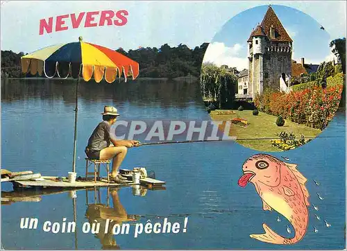 Cartes postales Nevers Nievre La Porte du Croux XIV eme siecle et ses Jardins Peche Poisson