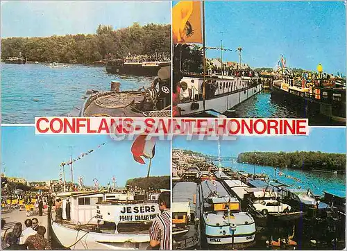 Ansichtskarte AK Conflans Sainte Honorine Yvelines La Fete des Bateliers Bateaux