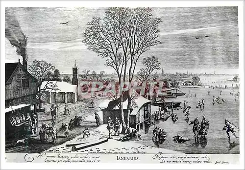 Cartes postales moderne Hendrick Hondius II January Engraving Victoria and Albert Museum