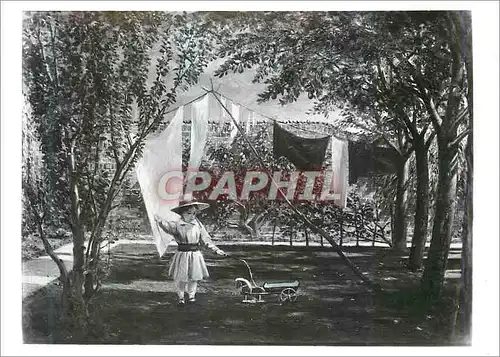 Cartes postales moderne A garden scene Portrait for the artists youngest son Victoria and Albert Museum Sheespshanks Gif