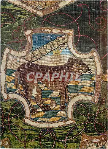 Cartes postales moderne A Tiger In the centre of the cipher of Mary Queen of Scots Victoria and Albert Museum