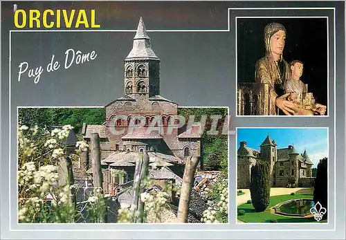Cartes postales moderne Orcival Puy de Dome L Eglise Vierge Chateau de Cordes