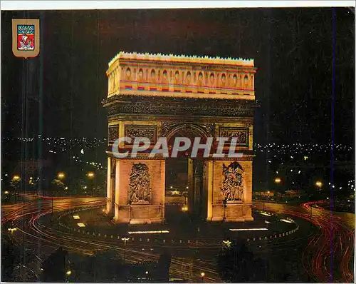 Moderne Karte Paris France L arc de Triomphe de l Etoile