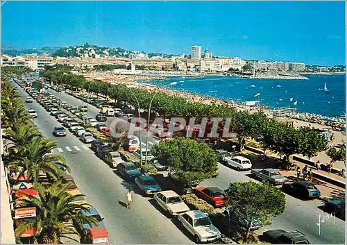 Moderne Karte Frejus Var Les Plages et au fond Saint Raphael