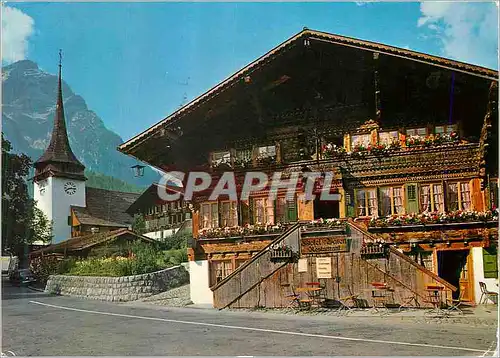 Moderne Karte Vieux chalet Suisse