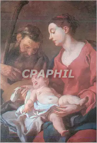 Cartes postales moderne Sainte Famille detail Jean Francois de Troy